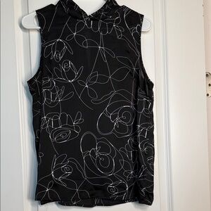 Mossimo Supply Co. Black and White Artistic Tank Top
